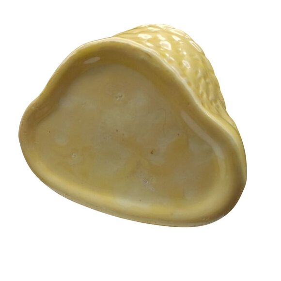 Vintage Yellow Ceramic Lamb Planter With Gold Accents & "The Lord Is My Shepherd - Picture 4 of 5